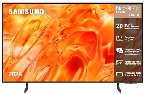Samsung TV 43 Pulgadas Neo QLED QN73H 4K Smart TV con Vision AI Companion, Quantum Mini LED y AirSlim, Cine, Gaming y Deportes
