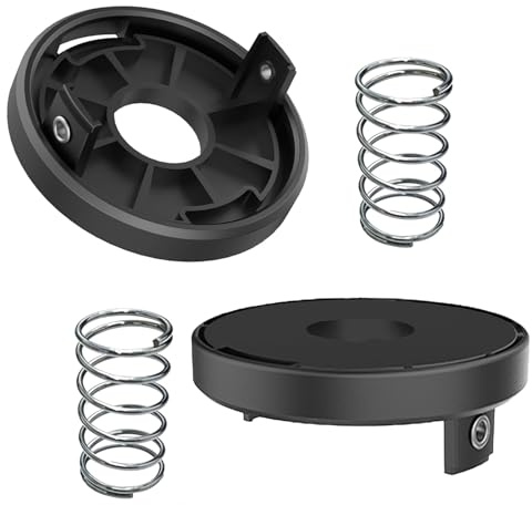 KERYBW couvercles de bobine de débroussailleuse, compatibles avec Einhell TLE-01-1, pour Einhell GE-CT 36/30 LI E SOLO(2 capuchons de bobine + 2 ressorts)