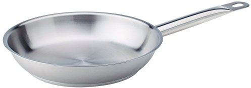 Pentole Agnelli Linea Acciaio Padella con Manico, Argento, 28 cm