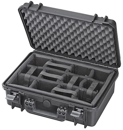 Max MAX430CAM IP67 Rated Waterproof Durable Watertight Equipment Photography with Hard Carry Plastic Case Padded Dividers/Flight Case/Tool Box