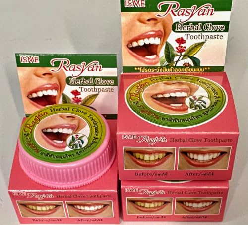 3 Rasyan ISME Herbal Clove Toothpaste Tooth paste Anti Bacteria Bad Breath Decay by SMILE LANNA SHOP