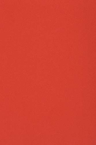 Netuno 20 x tonkartong DIN A4 210 x 297 mm röd 250 g Burano Rosso Scarlatto hantverkskartong färgad fotokartong A4 färgglad kartong bröllop dop jul födelsedag gör-det-själv kort färgglatt lerpapper