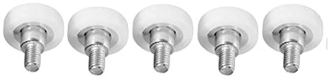 5 Stück Laufrolle mit Gewinde Gleitrolle Schubladenrolle Kunststoff Möbelrolle Positionierrolle Schublade Lagerrolle M6 Ø22x22mm