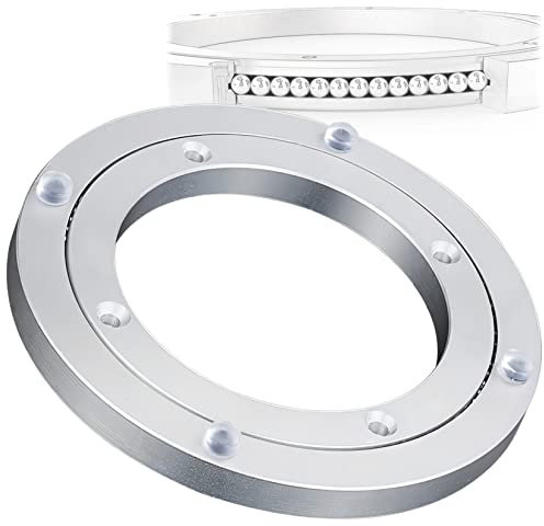 ESOYAWE Hochleistungs Rotierende Lager Drehscheibe, Aluminiumlegierung Lazy Susan Drehkranz, 360° Glatt Drehbare Tischplatte Dreh Drehteller Kugellager Für Esstisch Kuchendekoration (Ø12-100 cm)
