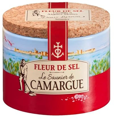 SAUNIER DE CAMARGUE - Fleur de Sel de qualité supérieure - Récoltée à la main - Sel marin naturel - 125 g pour sublimer vos plats de viandes, poissons et légumes - Lot De 4 - Vendu Par Lot
