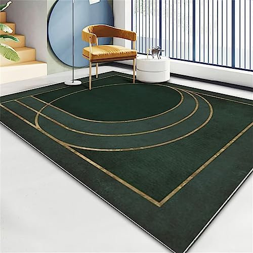 Kunsen Teppich kurzflor Umweltfreundliche Farbe Wohnzimmer Rugs for Bedroom grün Flickenteppich großer Teppich wohnzimmer200X300CM