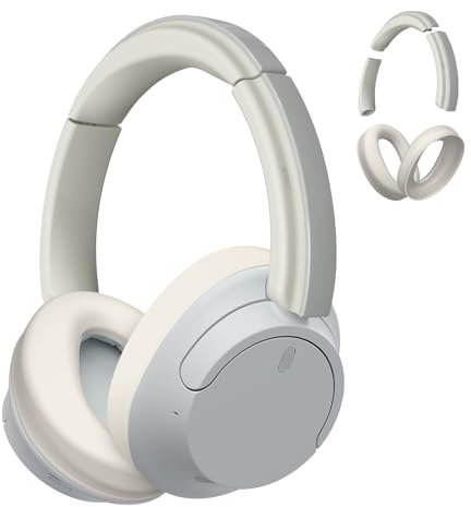 MOWYEOK Coque de protection en silicone pour Sony WH-CH720N, anti-rayures, ultra légère, anti-rayures, coque en silicone souple, compatible avec Sony WH-CH720N, blanche