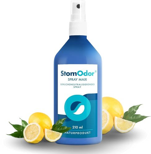 StomOdor Geruchsneutralisierendes Spray 50ml- Stoma Geruch entfernen mit essentiellen Öle - für jede Stomaversorgung, bei Colostomie, Ileostomie, Urostomie, für Stomabeutel und Umgebung (Citrus)
