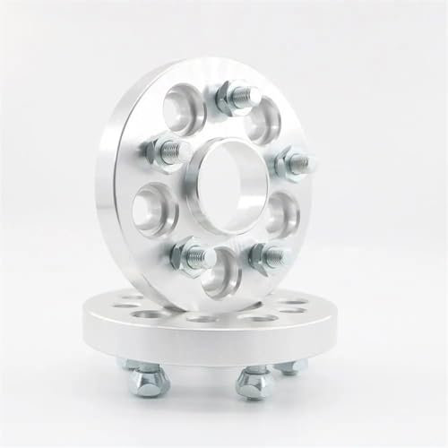 Spurverbreiterung Distanzscheiben 2 Stück Spurverbreiterungsadapter Aluminium PCD 5x100 Bis 5x112 CB 57,1 Bis 66,6 Dicke 20mm / 25mm Bolzen 12 X 1,5 Autofelgen Zubehör Spurverbreiterungen Autos(20mm)