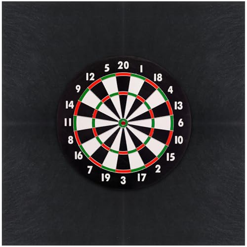 Klmnop Schwarze Dartscheiben-Wandschutz, 61 x 61 cm, Filz-Dartscheiben-Wandschutz, 1,3 cm Dicke, einfach zu montierender Dart-Wandschutz (schwarz)