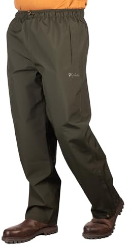 Rydale Men's Waterproof Winter Over Trousers Hunting and Fishing Work Trousers (UK, Alpha, L, Regular, Regular, Dark Olive)