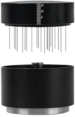 MiOYOOW Espresso Tool, 3 in 1 Coffee Tamper, Distributor & Stirrer with Height-Adjustable Base for Home Cafe 51/53/58mm