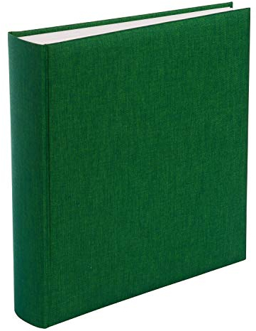 goldbuch 31806 Fotoalbum Summertime Trend, 30 x 31 cm, Fotobuch mit 100 weiße Seiten & Pergamin Trennblättern, Foto Album aus Leinen, Erinnerungsalbum, Dunkelgrün