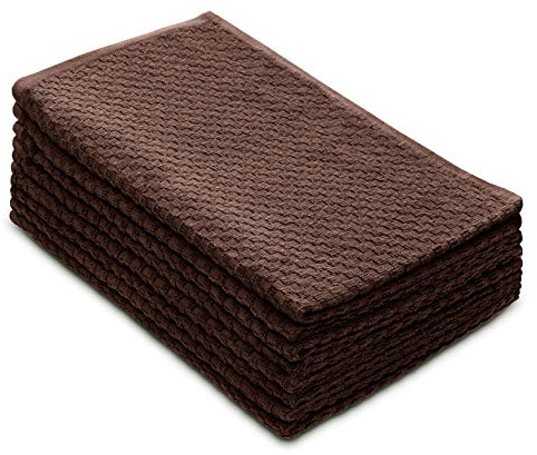 COTTON CRAFT Amazing Kitchen Towels - 8 Pack 100% Cotton Waffle Terry Towel