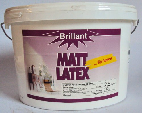 Brillant Matt Latex für Innen, Latexfarbe/ 2,5 Liter