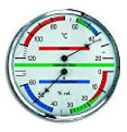 Lamp Sauna Thermo-hygromètre en Laiton chromé