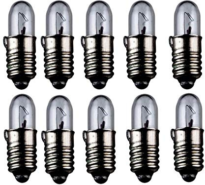 10er Set WireThinX Kleinstlampen Subminiatur 1,00 W, 12 V - Sockel E5,5 4,7 x 15 mm, L-55
