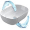 Starbath Plus - Lavabo Blanco de Cerámica - Con Forma Ovalada - Medidas 45,5 x 32,5 x 14 cm - Ideal para Poner sobre Encimera de Muebles de Baños y Aseos