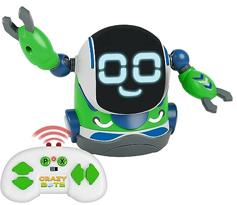 Xtrem Bots - Rock | Robot Juguete | Robot Teledirigido Y Modo Programable hasta 10 Acciones | Robots Niños con Divertidos Sonidos Y Ojos Luminosos | Juguetes Niños 5 Años O Más