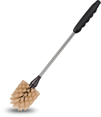 Flaschenbürste，38cm Langer flaschenbürste lang，Wasserflaschenreiniger，zum Reinigen von Kaffeetassen, Weingläsern, Konservengläsern, Glaswaren, Küchenschrubbern, Bräunlich
