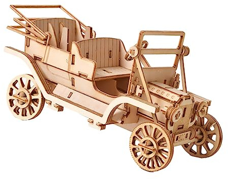 Puzzle 3D en Bois Voiture Vintage Mini pour Garçon et Filles Kit