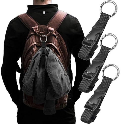 3 Pezzi Cinghie per Bagagli, Aggiungi Bagaglio, Clip per Giacca, Liberare le mani da Qualsiasi Cosa, Cinghie per Bagagli Portatili Regolabili, Facile da Trasportare - Bagagli Extra