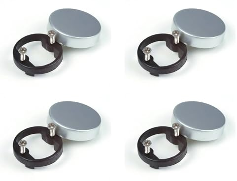 cyclingcolors 3666690023667 4 x Cover Cap Silver matt Nickel Pot Hinges