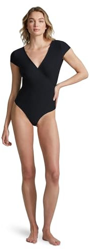commando Body avvolgente da donna con maniche ad aletta, nero, Medium