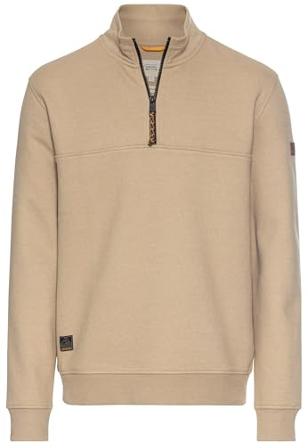 camel active Herren Sweatshirt mit Troyer-Kragen