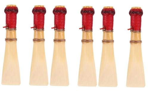SAFIGLE 6stücke Professionelle Bassoon-reeds Handgefertigte Rohrblätter Naturmaterial Kompakt Für Schüler Einfach Zu Lagern Und Mitnehmen