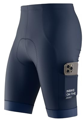 INBIKE Fahrradhose Herren Kurz Sommer Große Beintaschen Atmungsaktiv Bequem und Hochelastisch Shorts Schwarz Marineblau Braun JR20