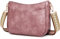 Keyck Sac Bandoulière Femme, Sacs a Main Femme en Cuir PU avec Bretelles Réglables et Amovibles, Sac a Main Femmes Bandoulieres Elegant Sac Besace pour Voyage Loisirs Travail (Rose)