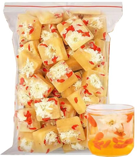 Chrysanthemum Goji Rock Sugar Tea 300g Individual Packing Rock Sugar Cubes With Chrysanthemum Sweet Flavor With Floral Amora