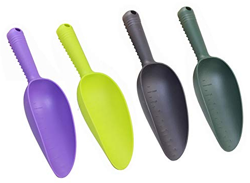 Pala de Jardín de Plástico, Paletas de Mano para Plantas, Paquete de 4 Palas de Excavación para Plantación de Suelo, Pala de Cubo para Herramientas de Jardín, Pala Pequeña y (4PCS)