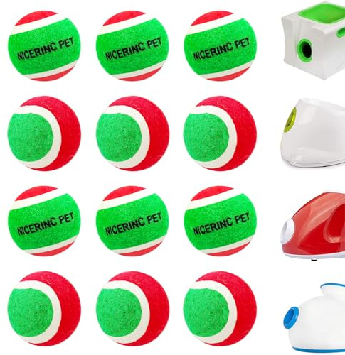 NICERINC PET X-Small Dog Tennisbälle Hundespielzeug Ball Interior Bell 3,8 cm 12 Stück Fit Ball Launchers