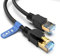 Dbilida Cat 8 Netzwerkkabel Ethernet Kabel 2M, 40Gbps 2000MHz, 26AWG, S/FTP, Innen Außenbereich Cat 8 Lan Kabel Patchkabel Wasserdicht UV-beständig für PS5 Router Modem Switch Laptop