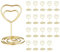 20 Pcs Table Number Holders, 2Inch Mini Heart Shaped Photo Holders for Tables, Place Card Holders for Wedding Party Graduation Reception Restaurant Home Centerpiece Decorations Office Memo (Gold)