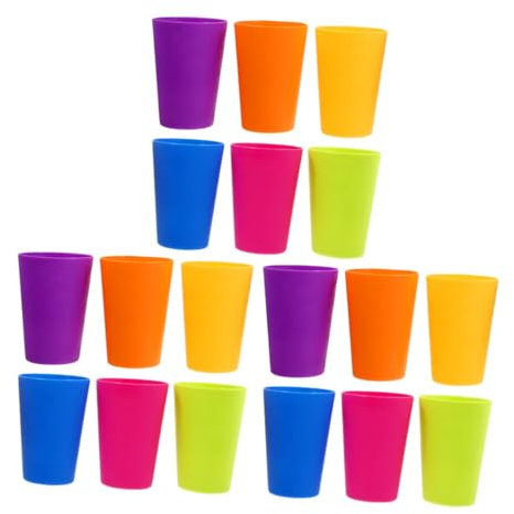 PRETYZOOM 18piezas Vaso De Plástico Vasos De Plástico Para Bebidas Para Fiesta Para Fiestas y Celebraciones Decorativo Reutilizable