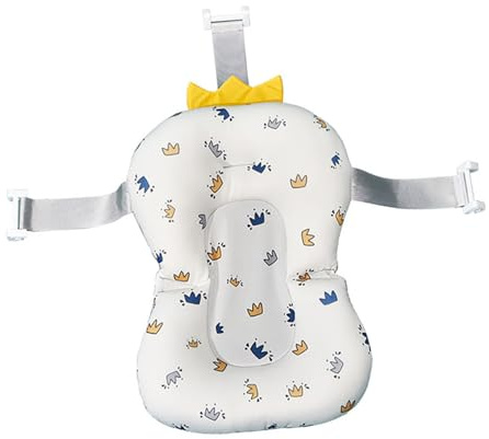 Abaodam Cojín de Baño para Ñiño Recién Nacido Soporte para Cabeza, Cuello y Espalda, Tejido de Malla Transpirable, Fácil de Secar, Adecuado para Lavabo y Viaje