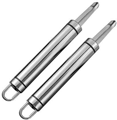 Mipcase Snocciolatore Longan in Acciaio Inox Multifunzionale, Levatorsoli da Cucina per Frutta Domestica, Set 2 Pezzi Impugnatura Ergonomica per Rimozione Nocciolo Rapida e Conservazione Polpa