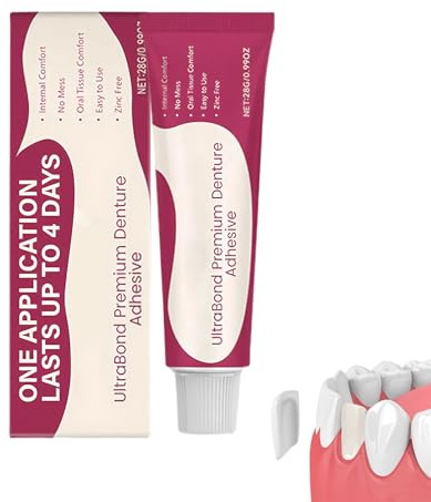 Crema Adhesiva Y Pegamento Para Prótesis Dentales,Productos de cuidado impermeables y portátiles,Crema adhesiva segura y duradera para dentaduras | Para viajes, al aire libre, fiesta de