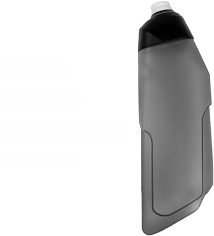 Violiica Gourde de vélo 600 ml au design aérodynamique avec cage en fibre de carbone, matériau PP5, à presser pour boire, pour vélos avec supports de porte-bidon, gris