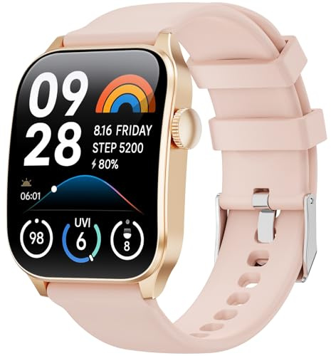 Smart Watch for Men Women Answer/Make Calls,1.91 HD Curved Screen Fitness Watch with Heart Rate/Sleep Monitor,Step Counter,120+ Sports Activity Trackers,IP67 Waterproof Smartwatch for Android iOS