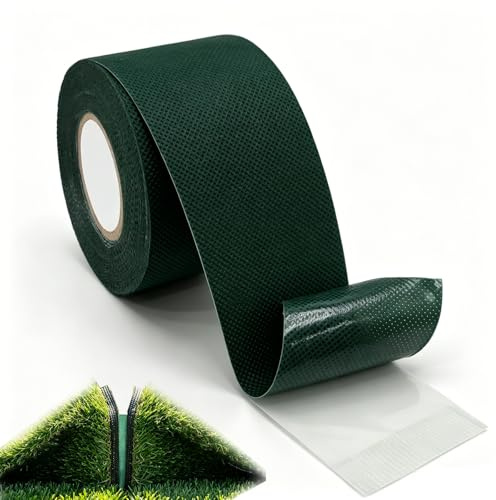 Zyrtkeriom Bande de Jonction Gazon Synthetique 50mm x 5m - Ruban Double Face pour Gazon Synthétique,Gazon Synthetique Exterieur pour le Jointage et la Fixation du Tapis de Pelouse Artificiel