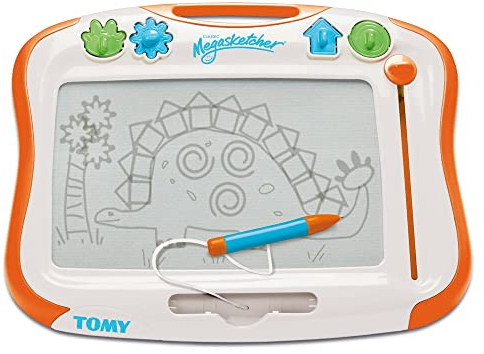 TOMY MegaSketcher Magnettafel für Kinder, Magnet Maltafel, Kinderspielzeug, Zaubertafel, fördert die Kreativität, Geschenk, ab 3 Jahre