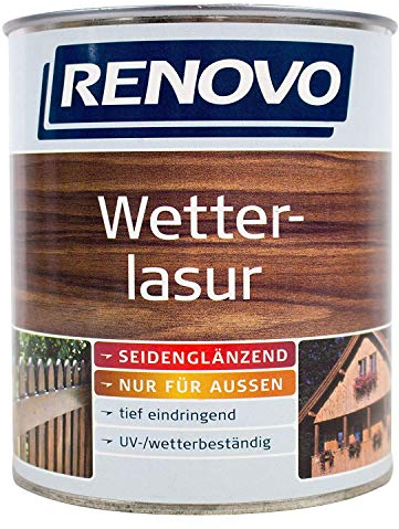 Wetterlasur 2,5 L Holzlasur Teak Renovo