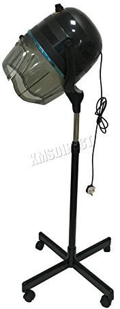 WestWood Portable Salon Hair Hood Dryer Stand Up Bonnet Professional Hairdresser Styling Timer Temperature Adjustable Black HHD-01 1000W New
