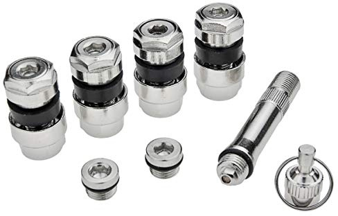 Carbonado Valves Invisibles Argent 8,3mm pour Jantes en Métal | Installation dissimulée, compatible jantes aluminium, métal haute résistance, lot de 4 valves