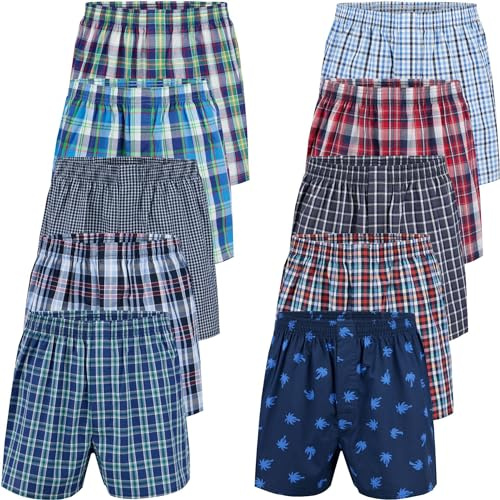 City Life Boxershorts för män, shorts, boxershorts (10-pack) sparpack S – 4XL, Flerfärgad (klassisk flerfärgad 1 C-10-1), L