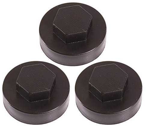 XGAGHB 100 Black Hex TEK Roofing Cover Caps for 8mm Hex Head Screw with 19mm Washer